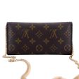 LOUIS VUITTON Red Monogram Josephine Wallet with Chain Online