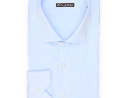 VANNUCCI Milano Blue Cotton Dress Shirt EU 45 NEW US 18 For Sale