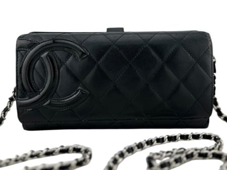 CHANEL Black Lambskin Cambon Double Sided Wallet Online Hot Sale