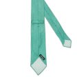 KITON Light Green Seven Fold Silk-Linen Hopsack Tie NEW Cheap