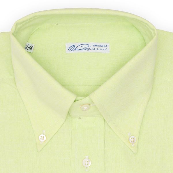 VANNUCCI Milano Mint Green Chambray Shirt EU 40 NEW US 15.75 Online