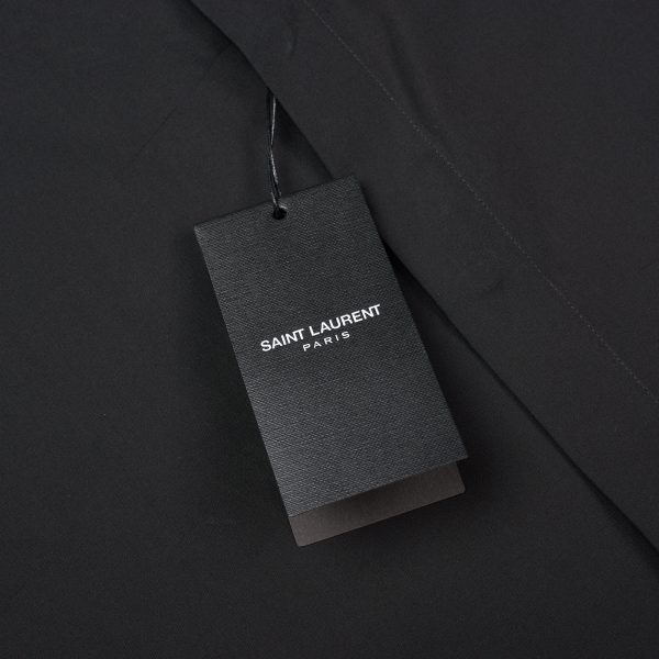 SAINT LAURENT Paris Black Cotton Dress Shirt EU 42 NEW US 16.5 Slim Supply