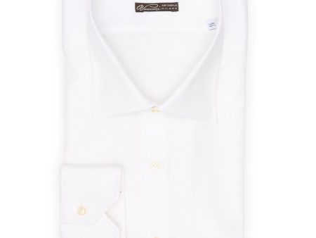 VANNUCCI Milano White Cotton Dress Shirt EU 47 NEW US 19 Online Sale