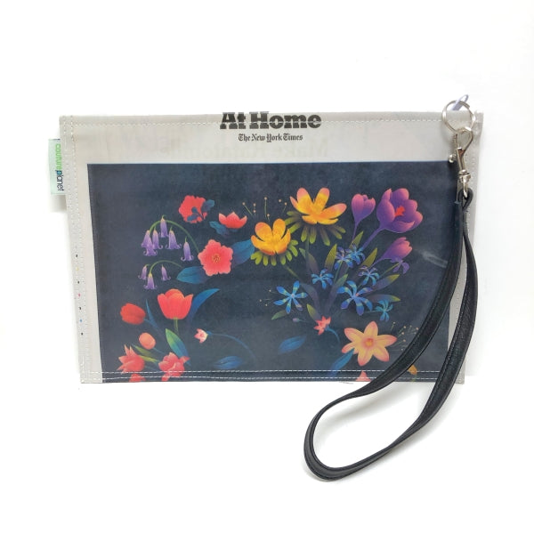 Floral Newspaper Wristlet on Sale