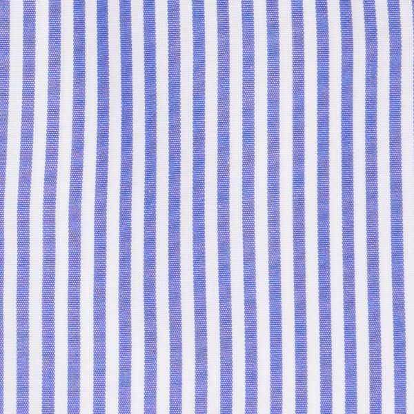 VANNUCCI Milano Delft Blue Bengal Striped Cotton Dress Shirt EU 41 NEW US 16 Hot on Sale