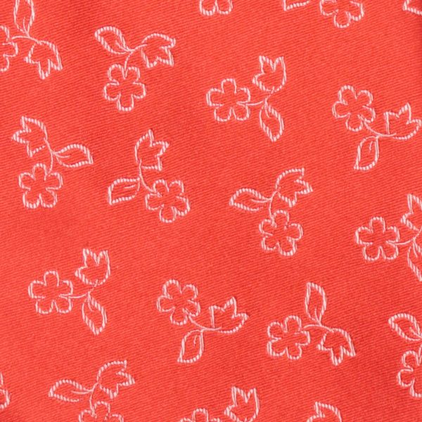 KITON Red Floral Seven Fold Silk Tie NEW Sale