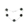 Tahitian 5-Pearl Silver Bracelet Online Hot Sale