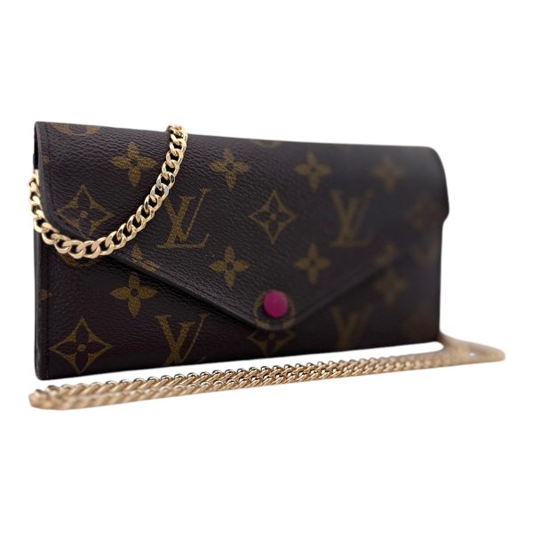 LOUIS VUITTON Red Monogram Josephine Wallet with Chain Online