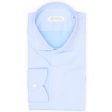 GUGLIELMINOTTI Milano Blue Twill Cotton Dress Shirt EU 45 NEW US 18 Hot on Sale