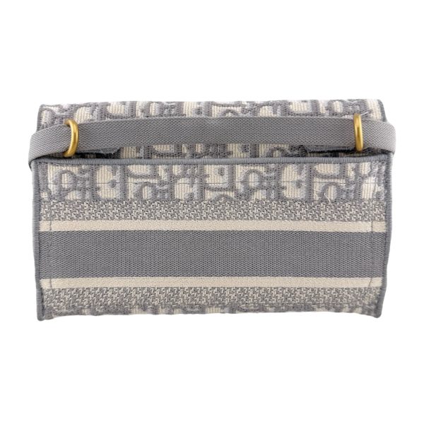 DIOR Grey Oblique Jacquard Saddle Bag Pochette Waist Bag For Sale