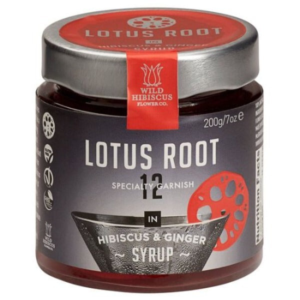 Lotus Root Slices in Hibiscus & Ginger Syrup For Discount