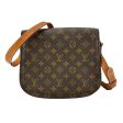 LOUIS VUITTON Monogram Coated Canvas and Vachetta Leather Saint Cloud GM Crossbody Bag Supply