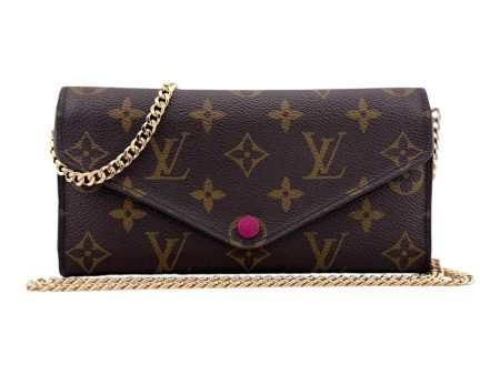 LOUIS VUITTON Red Monogram Josephine Wallet with Chain Online