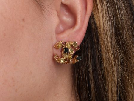 Chanel 2001 CC Stone Clip-on Earrings Online Hot Sale