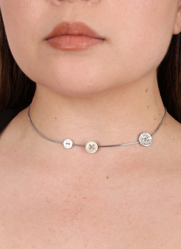 Dior Button Logo Choker Discount