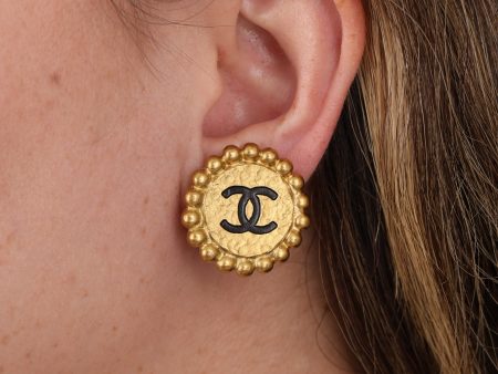 Chanel 1995 Button Clip-On Earrings Online