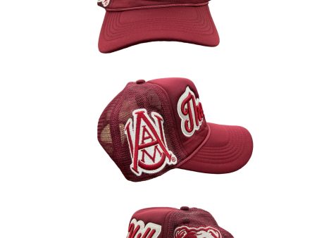 ALABAMA A & M TRUCKER HATS Maroon Hot on Sale