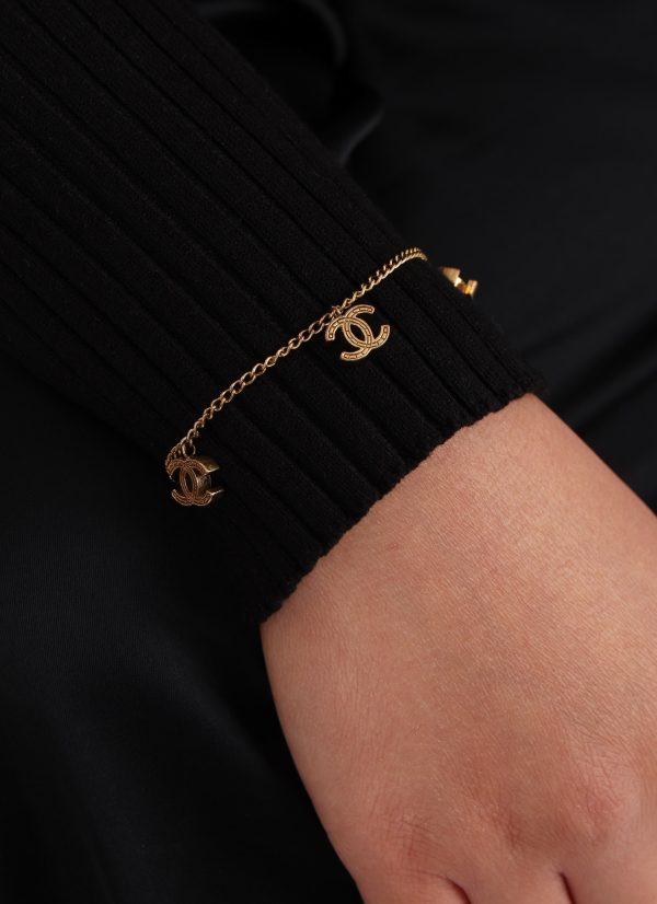 Chanel 2003 CC Logo Charm Bracelet Hot on Sale