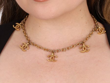 Chanel Coco Mark 5 Row Charm Station Choker Fashion