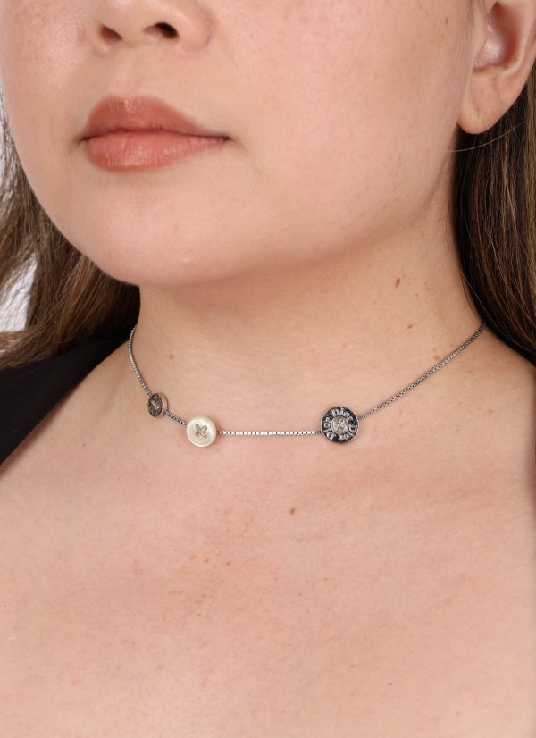 Dior Button Logo Choker Discount