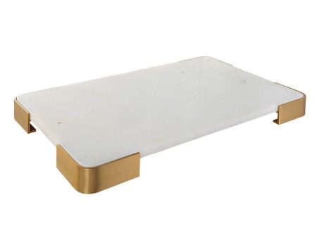 Elevated Tray Plateau - White Marble For Cheap